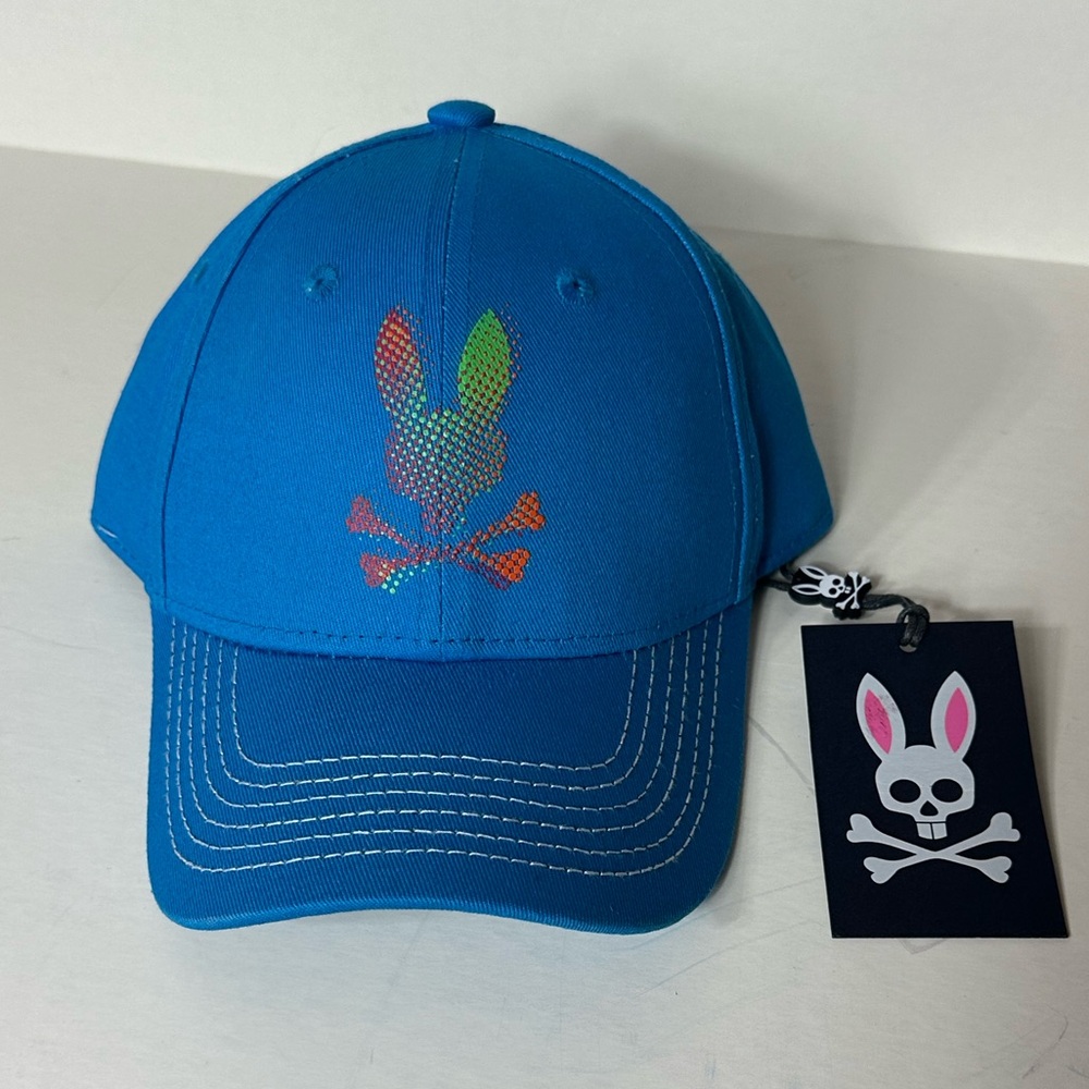 KIDS Psycho Bunny Hindes Baseball Cap (Seaport Blue) OS